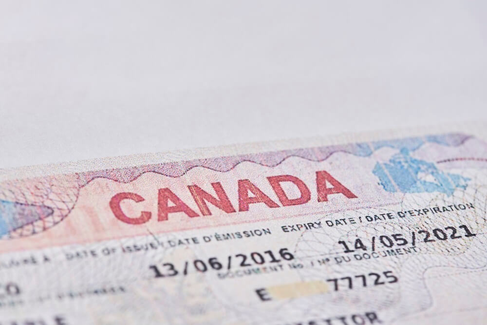 canadian visa in passport